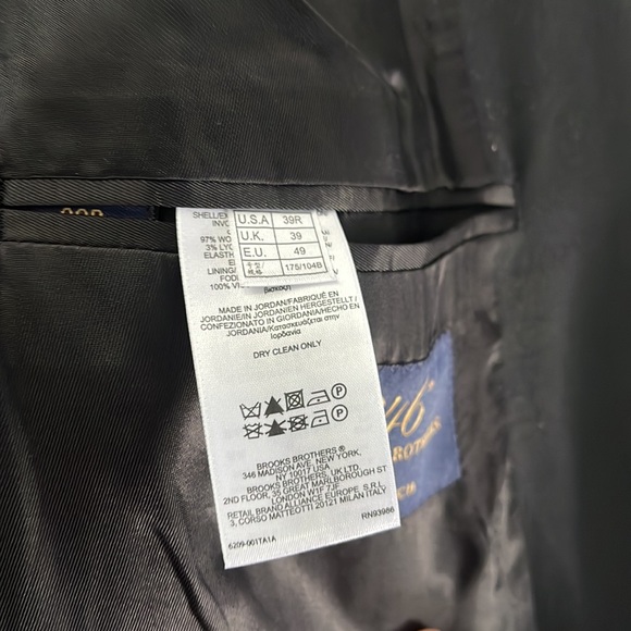 Brook Brothers Suit Jacket 39R - Picture 3 of 9